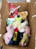 Box of Vintage Plush Toys
