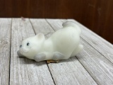 Frosted Glass Cat Figurine