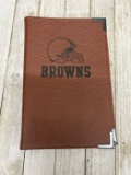 Cleveland Browns Leather Notebook with Old Game Tickets