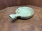 Small Green Pottery Skillet Dish
