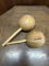 Pair of Carved Wooden Maracas