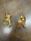 Vintage Wooden Pins Hula Girl & Donkey