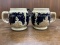 Pair of German Pottery Mugs - MADE IN WESTERN GERMANY
