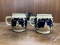 Pair of German Pottery Mugs - MADE IN WESTERN GERMANY