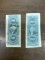 Pair of U.S. 50¢ Revenue Stamps