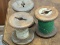 Set of Three Wooden Spools with Wire