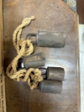 Set of 4 Rustic Metal Cow Bells on Rope