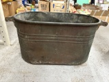 Large Oval Metal Wash Tub