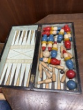 Vintage Wooden Bowling Set