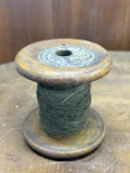 Wooden Spool with Thread