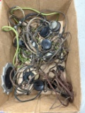 Box of Vintage Telephone Parts & Receivers