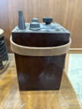 Early Radio Component Box with Leather Strap