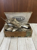 Cigar Box of Vintage Flatware