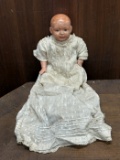 Antique Composition Doll with Cloth Dress