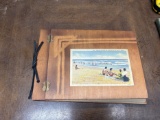 Hand Made Post Card Book with Wood Covers