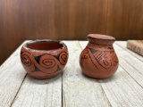 Pair of Miniature Southwest Style Pottery Vessels