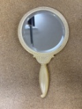 Vintage Ivory-Colored Hand Mirror