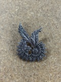 Vintage Marcasite Floral Brooch