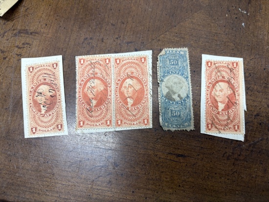 Lot of $1 & 50¢ Revenue Stamps