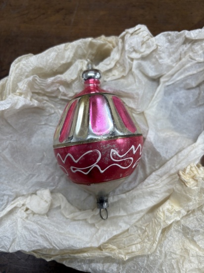 Vintage Glass Teardrop Ornament