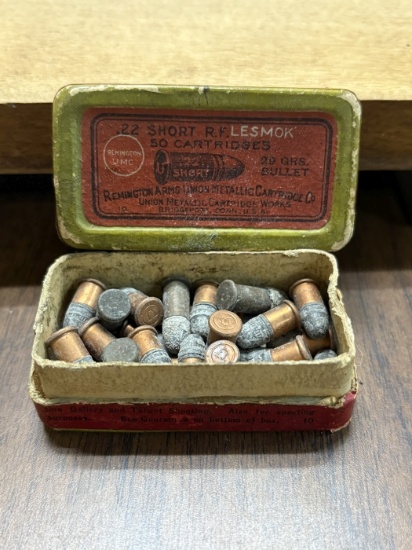 Remington UMC .22 Short Lesmok Cartridges