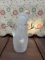 Vintage 1999 Frosted Glass Snowman Figurine