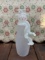 Vintage 1999 Frosted Glass Snowman Figurine