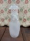 Vintage 1999 Frosted Glass Snowman Figurine