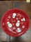 Red Snowman Holiday Pie Plate