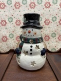Ceramic Snowman Luminary