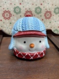 Snowman Jar w/ Blue Hat