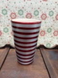 Red & Silver Striped Tumbler