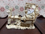 Carved-Style Santa & Reindeer