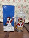 Santa Bear Christmas Jar w/ Box