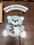 Beary Christmas Wooden Sign