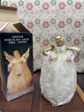 Lighted Porcelain Angel Tree Topper