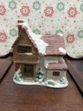 Winter Cottage House Figurine