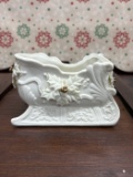 White Ceramic Sleigh