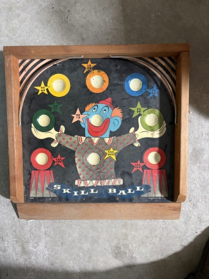Vintage Skill Ball Clown Game