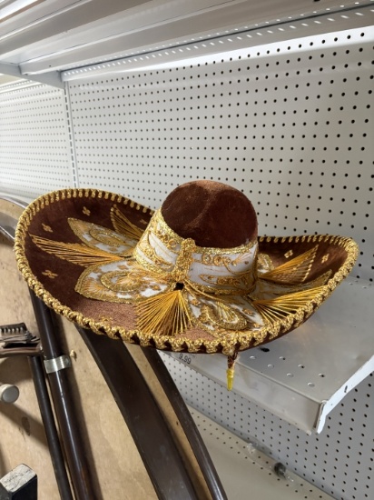 Decorative Brown And Gold Sombrero