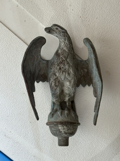 Cast Metal Eagle Flagpole Finial