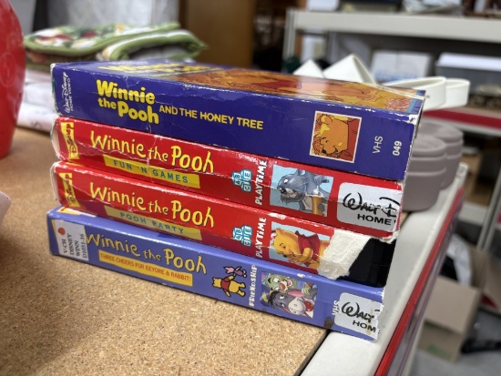 Winnie the Pooh VHS Tapes - Group of 4