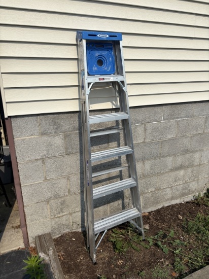 Blue Werner Aluminum Step Ladder