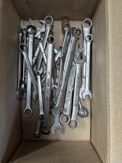 Box Lot of Assorted Combination Wrenches