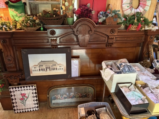 Handcrafted Headboard Built From Reclaimed Packard Mansion Wood, Warren Ohio