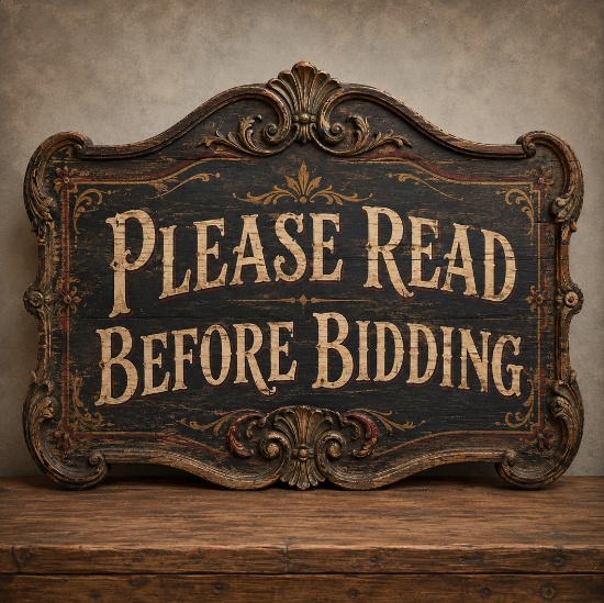 PLEASE READ BEFORE BIDDING