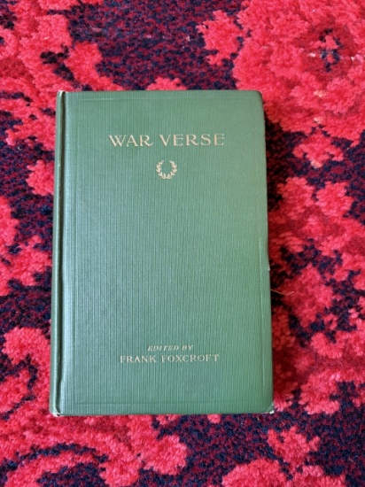 Antique "War Verse" Edited by Frank Foxcroft Book