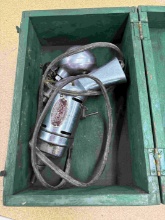 Vintage Electric Drill in Wooden Box