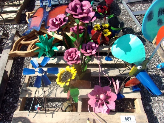 Pallet of Metal Art