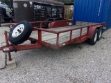 16' Red Utility Trailer (Reg. ONLY)